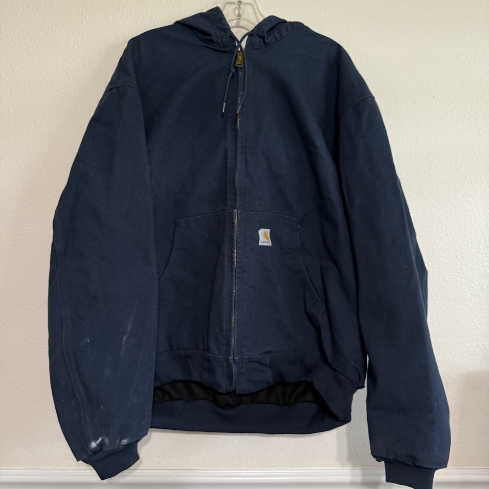 Carhartt Thermal-Lined Hooded Active Jacket "Dark Navy" J131 DNY Men's 2XL XXL